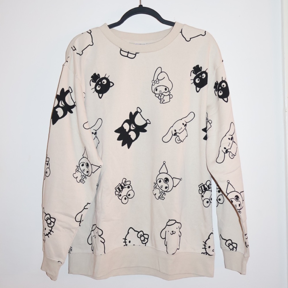 BioWorld Cream Sanrio Characters Crewneck Size Large